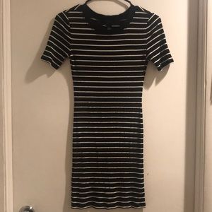 Bodycon Black & White Dress